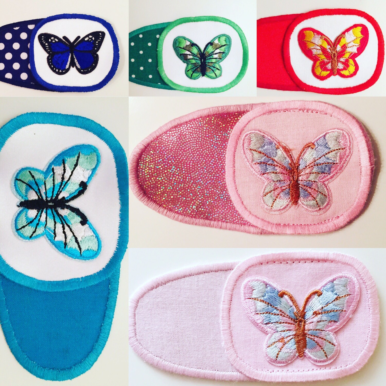 Eyepatch with butterfly. Patch for treatment of amblyopia