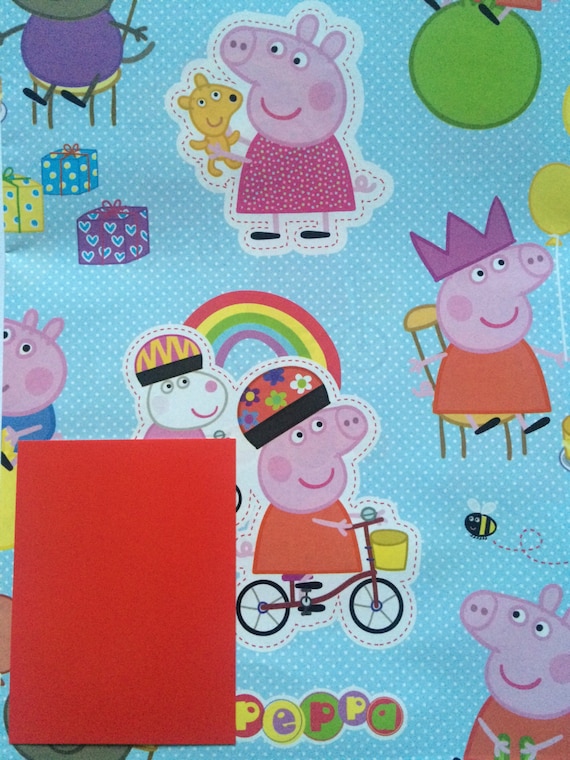Peppa Pig Gift Wrap by on Etsy