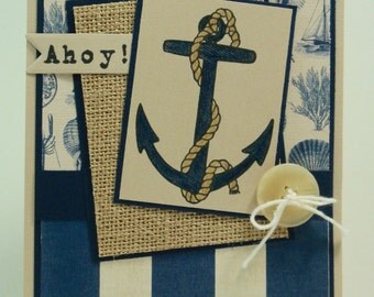 Greeting Card, Birthday Card, All Occasion Card, Masculine Card, Card, Nautical Card, Nautical