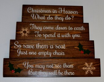 Christmas in heaven sign
