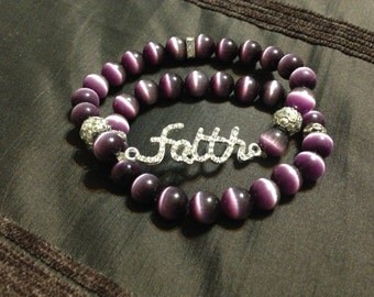 Items similar to FAITH bracelet on Etsy
