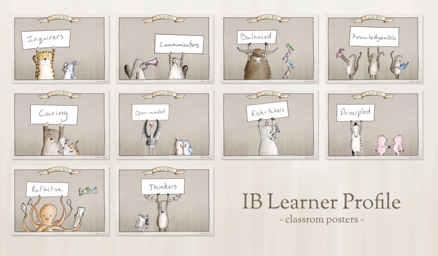 IB Learner Profile Classroom Posters Printable Download