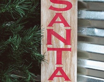 Items similar to Custom Sign Pallet Wood Sign Santa Bastard Rustic Sign ...