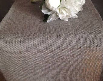 Gray burlap table runner, burlap runner,Rustic wedding