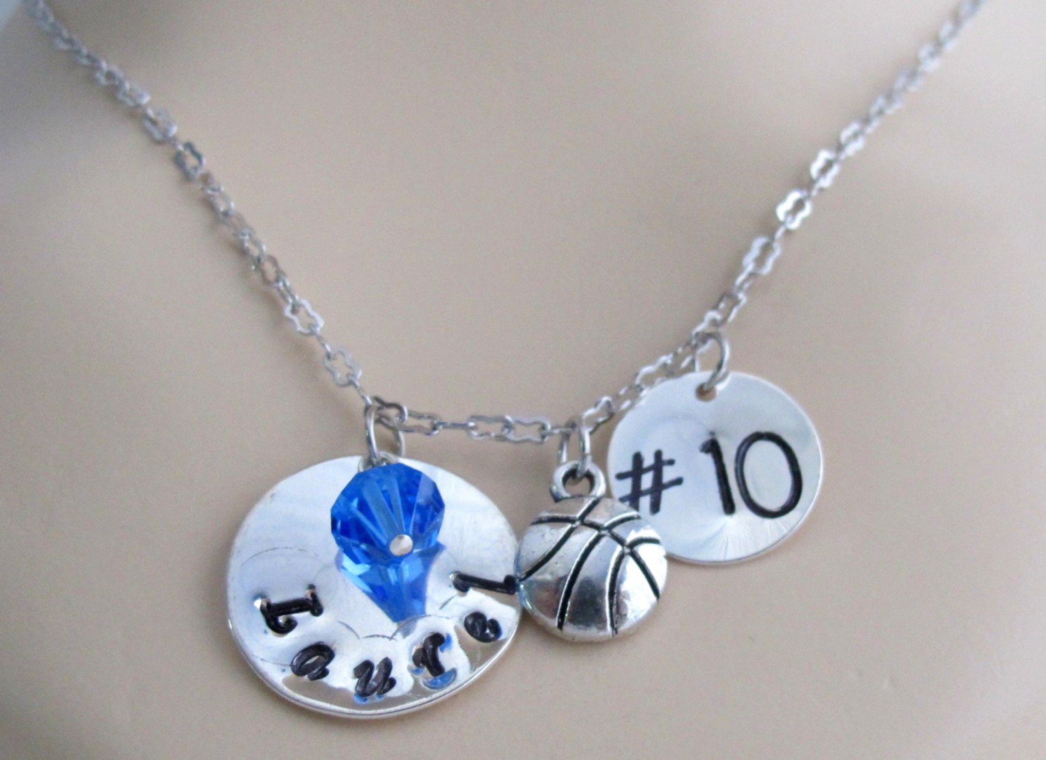 Sale Personalized BasketBall Jewelry Coach Gift Player Number