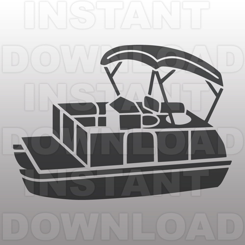 Download Pontoon Boat SVG File Boat SVG File-Vector Clip Art for
