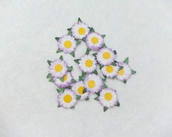 1 inch 50 flowers embellishments (2 layers)