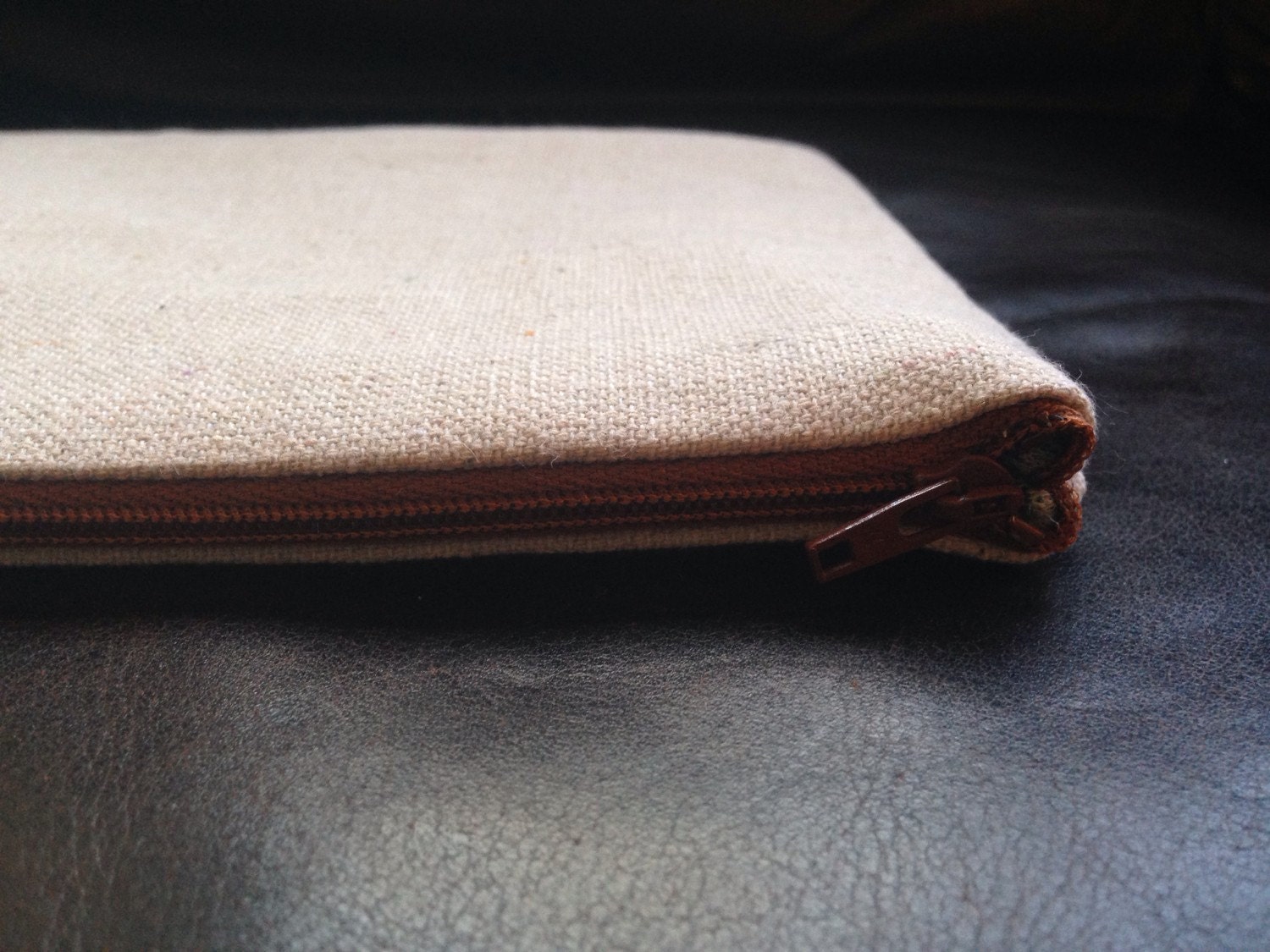 Canvas zippered pouch by yorkpatty on Etsy