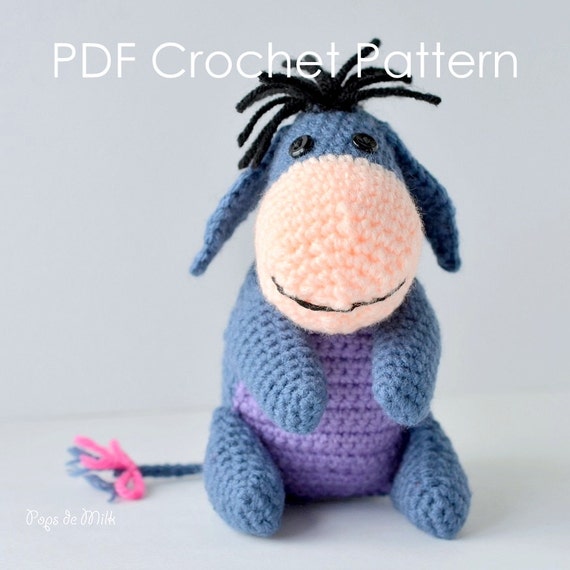 Eeyore Doll Amigurumi Crochet PDF Pattern
