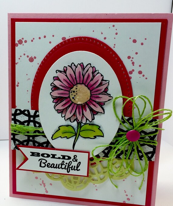Just Because Card Bright Card Birthday Card Flower Card