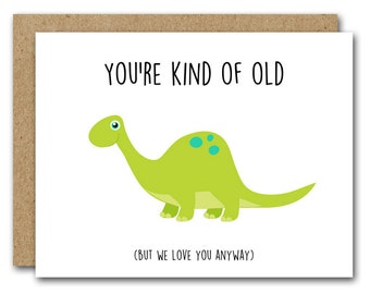 Dinosaur bday card Etsy