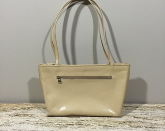 Vintage Monsac Handbag, Leather Shoulder Bag, Tan Leather purse, Original Leather Handbag, 80s Leather Purse