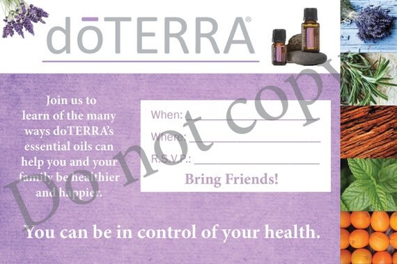 doTERRA Class Invitation Horizontal by McMillanDesign on Etsy