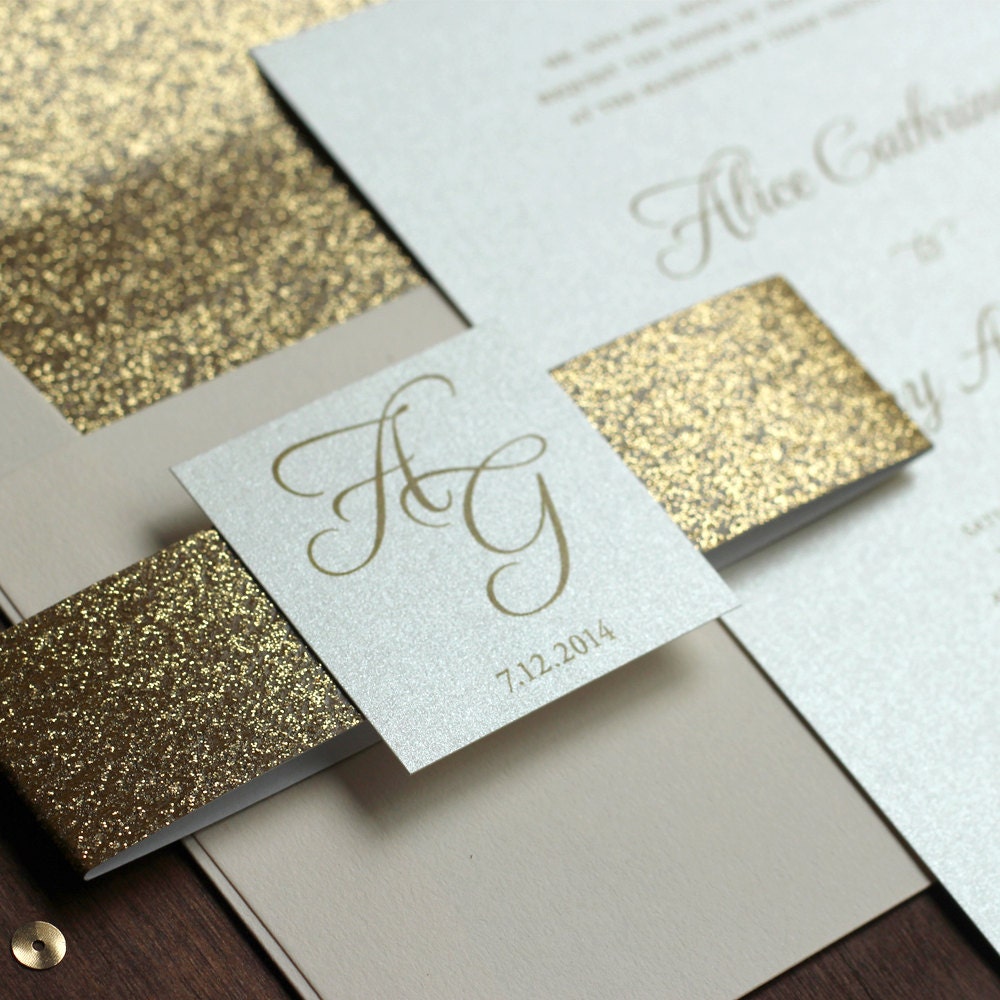 Gold Belly Bands For Invitations 2