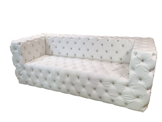 Items Similar To Tufted Couch Tufted Sofa White Sofa Couch Faux Leather   Il 570xN.1031357245 Tkok 