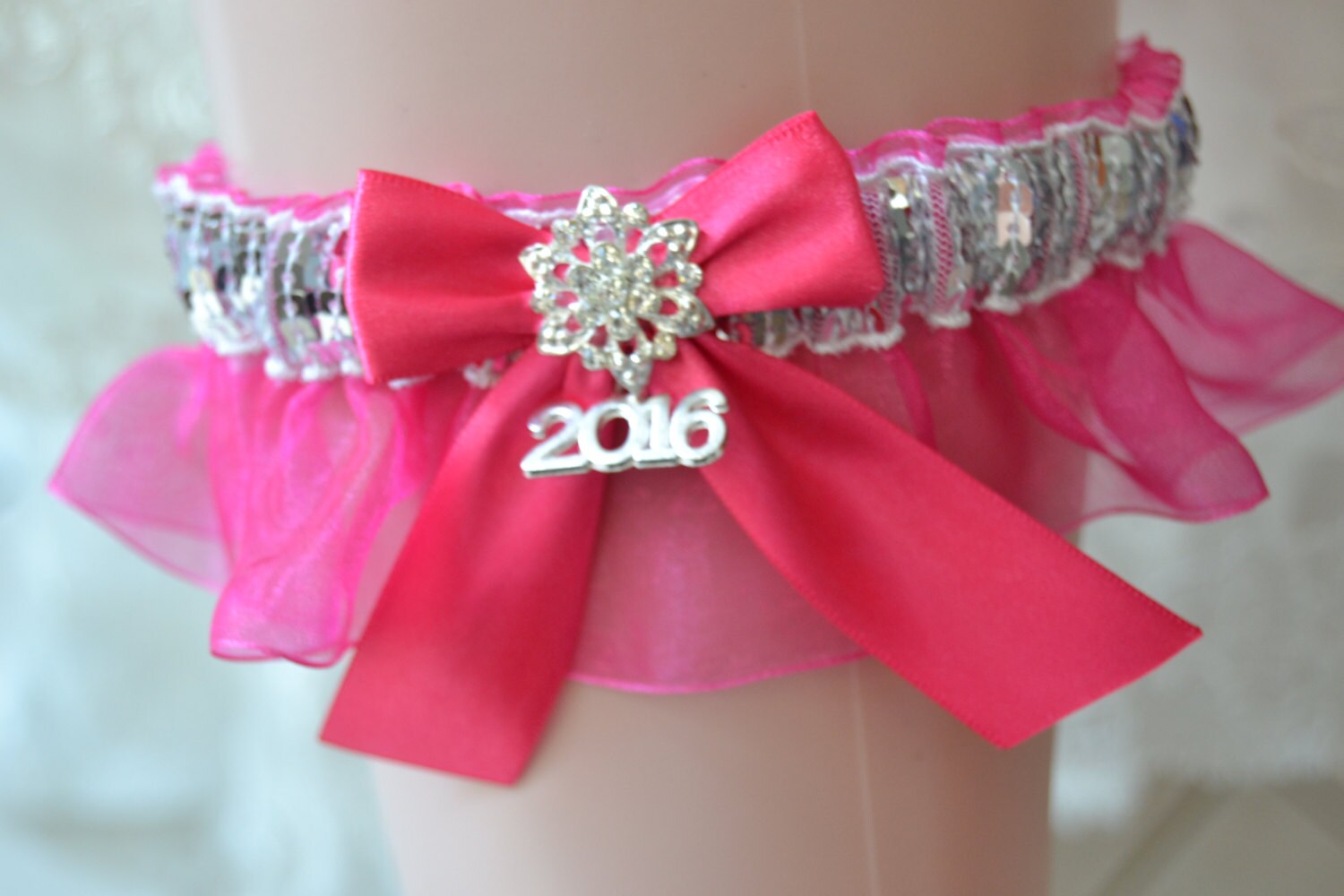 Hot Pink Prom Garter Custom Colors Prom Garter Prom Garters