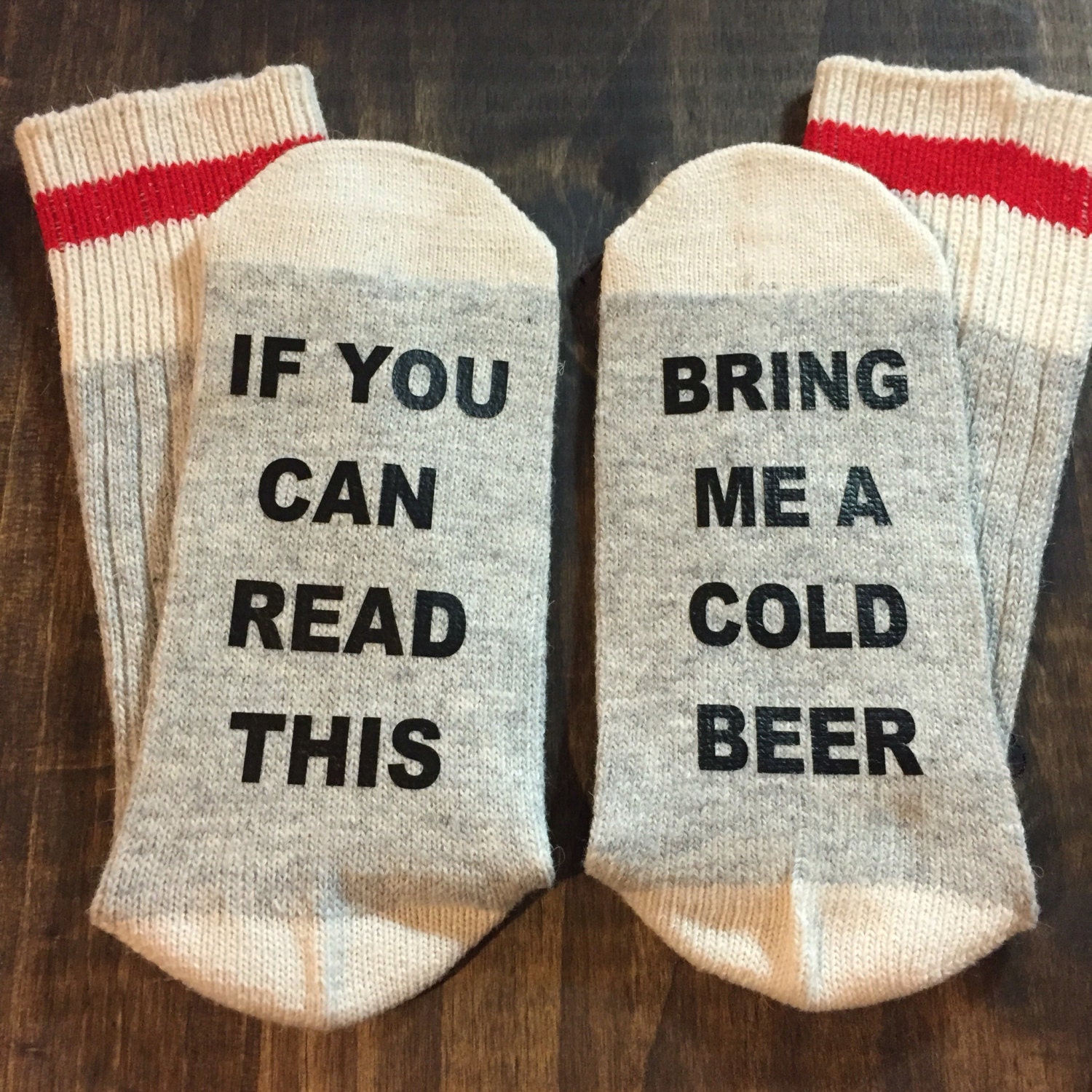 Bring me a beer socks gift for him mens stocking stuffer