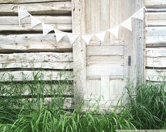 Vintage Lace banner-Farmhouse decor-Lace Wedding Banner-White lace banner-White lace bunting-Shabby Chic banner-Lace Garland