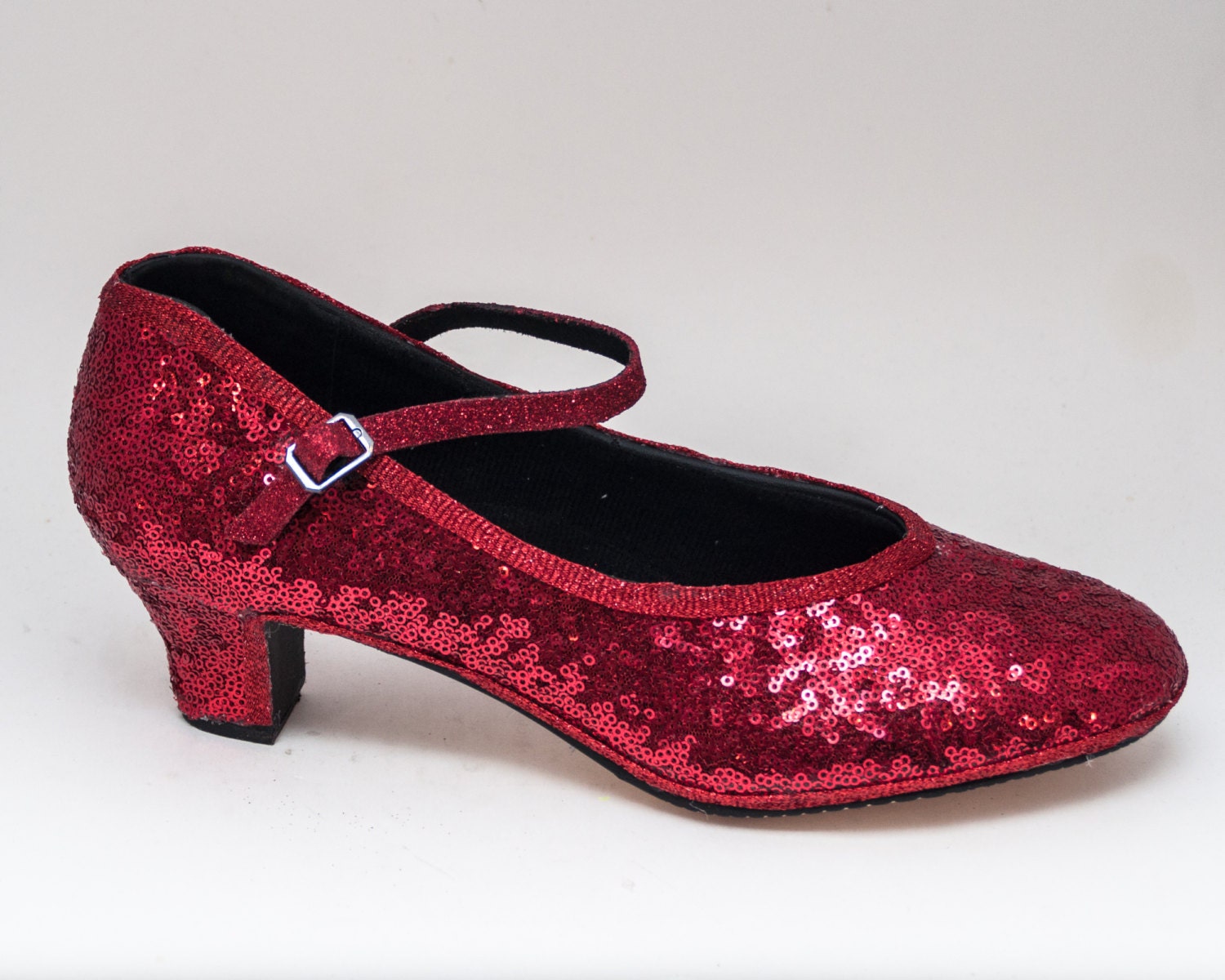 Sequin 2 Red Character Shoes Heels for Theatre Dance