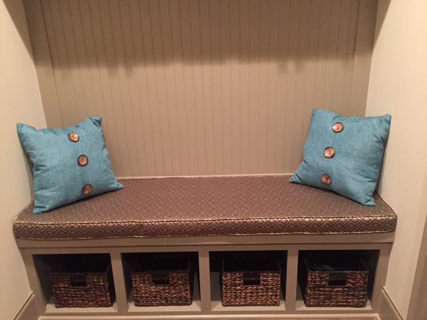 Custom Bench Cushion with Piping/Cording