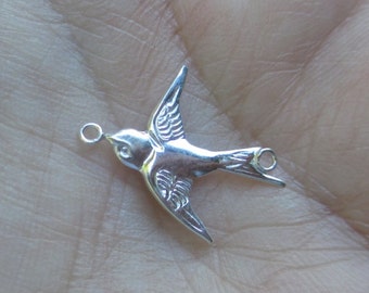 Sterling Silver Swallow Bird Links-You choose the quantity