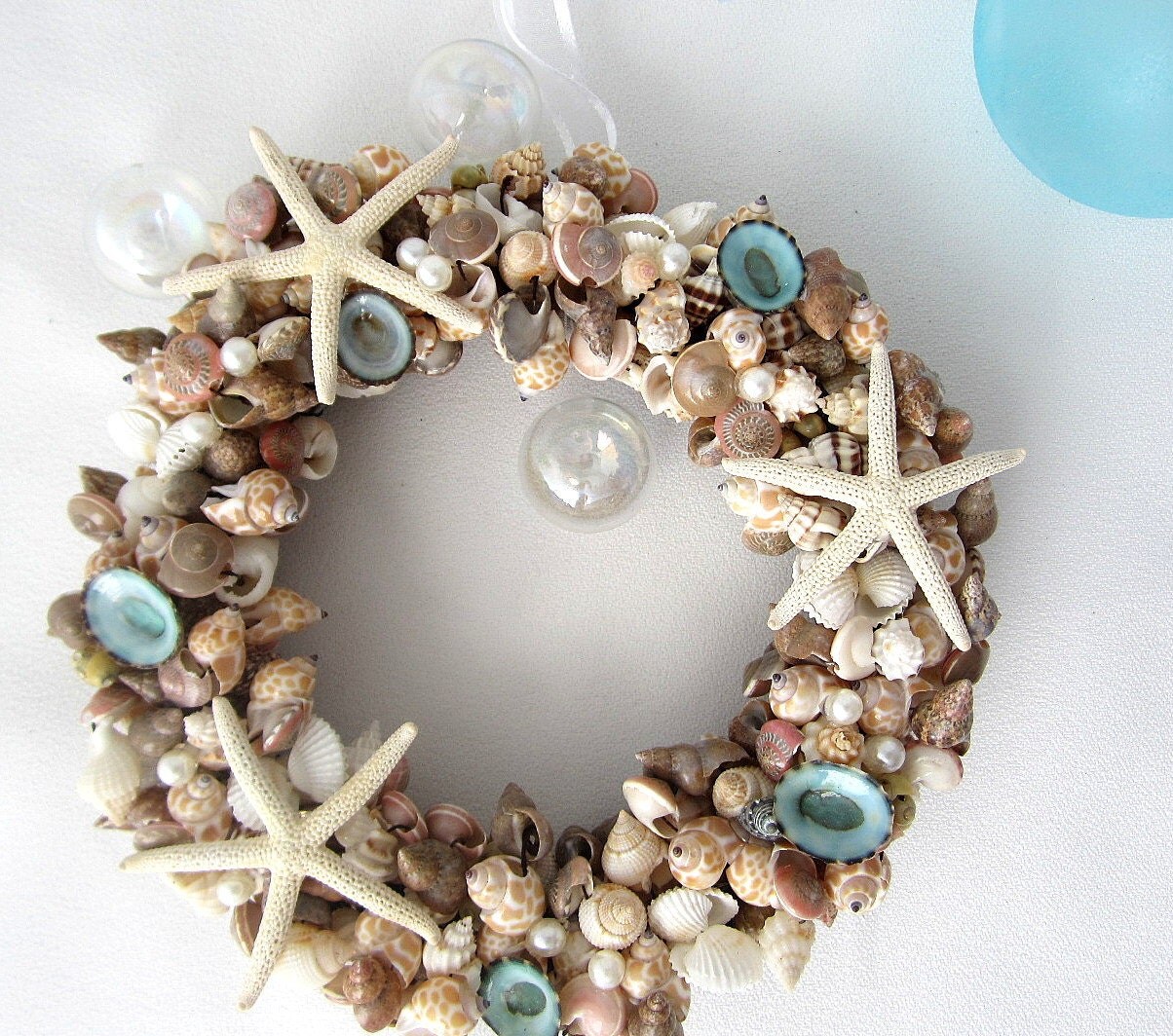Seashell Wreath Nautical Decor Tiny Shell Wreath Beach Decor