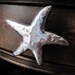 Hammered Starfish Drawer Knobs - Starfish Cabinet Knobs - Silver (MK126S)