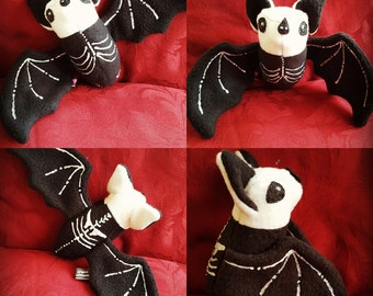 X-ray the Skeleton plush Bat plushie - Halloween - goth - nightmare before Christmas