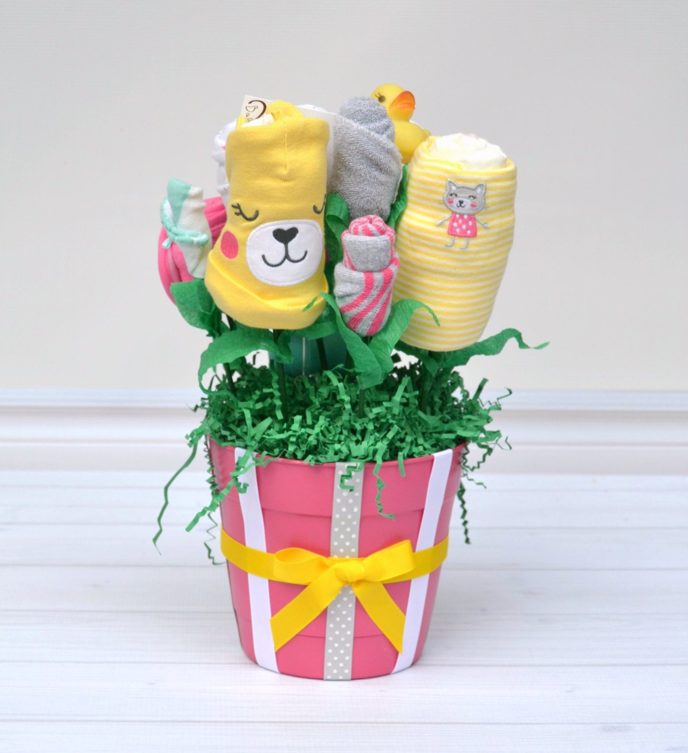Baby Girl Gift Basket Layette Flower Bouquet