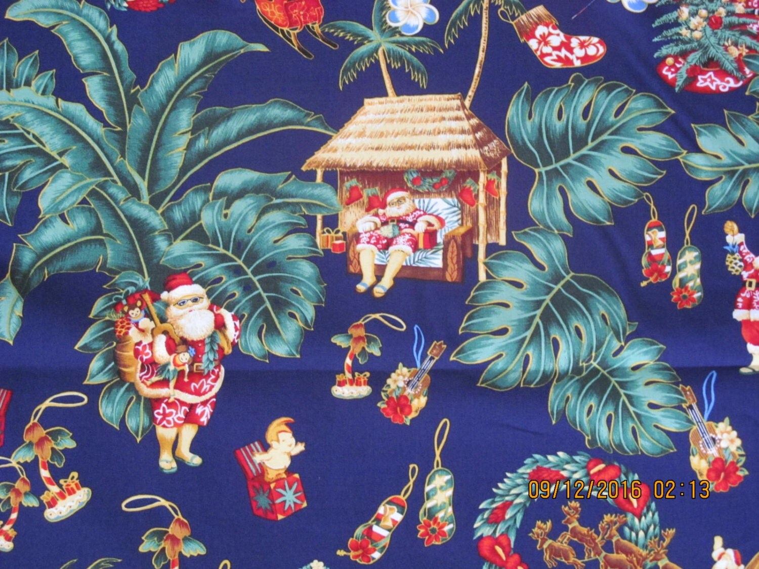 Marianne of Maui Hawaiian Quilting Fabric Hawaiian Christmas