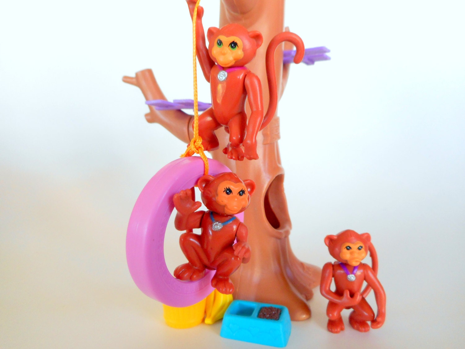 Vintage Littlest Pet Shop Magic Monkeys with Treehouse by