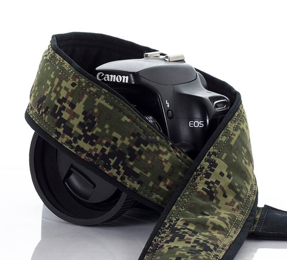 strap for neck camera pocket or Pocket, Camera Strap, Fits Neck SLR Camera Camo, Strap Camera, dSLR