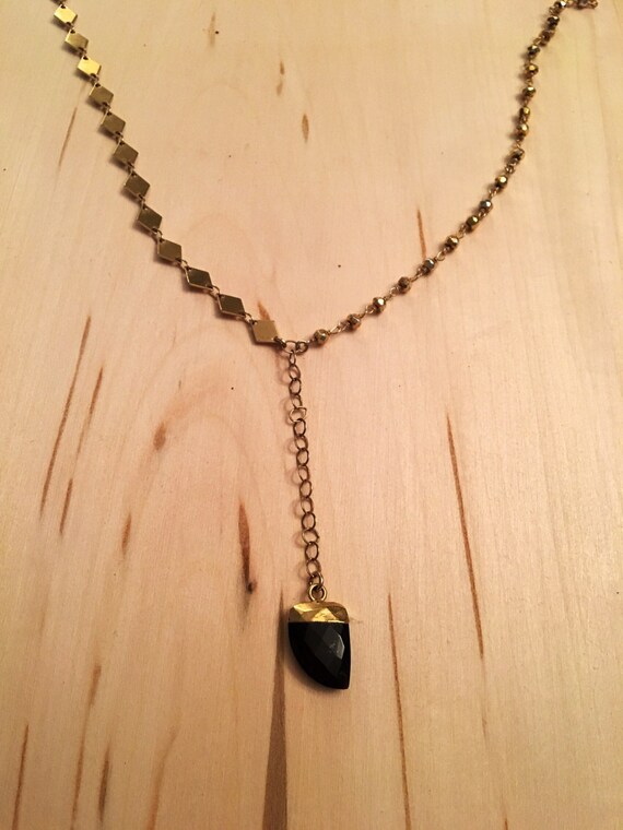 Gold Onyx Choker by LEBRISA on Etsy