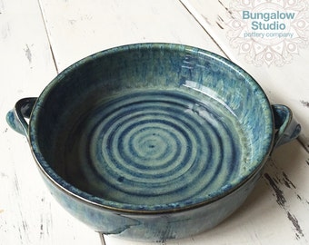 Ceramic Casserole Dish, Medium Sized Pottery Casserole Dish, Gift for Baker