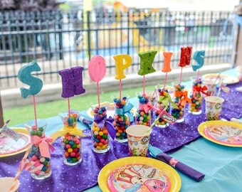 Shopkins Party, Shopkins, Shopkins Centerpiece, Candyland Party, Shopkins Party Supplies, Foam Letters, Shopkins Party Decorations