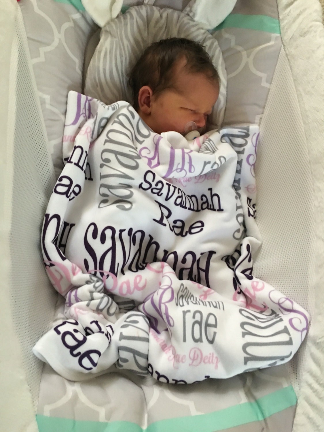 Newborn Soft Baby Blankets Personalized Customized Blanket