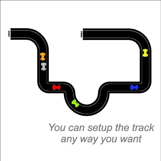 Race Car Tracks Wall Decals Removable Race Track Wall Stickers