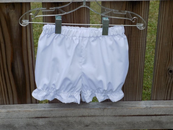 White cotton bloomers panties toddler bloomers made to match