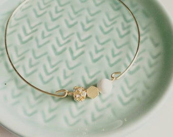 Lava rock bangle, essential oil bracelet, delicate modern jewelry