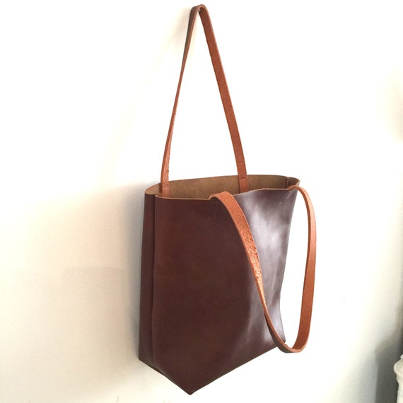 SALE Brown Leather Bag small brown leather tote bag