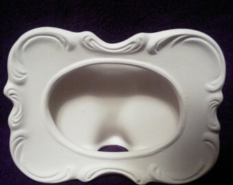 Picture frame-ceramic bisque-paint it yourself-one piece self standing