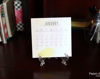 2017 Calendar Printed Watercolor Design Desk Calendar Monthly