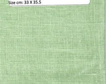 GT 139 -Zweigart Belfast Linen,32 Count, Mint Green, 13 X 14 Inches,33 X 35.5 cm, Cut Fabric Collection