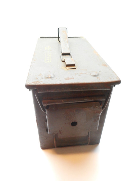 Vintage Metal Ammunition Box