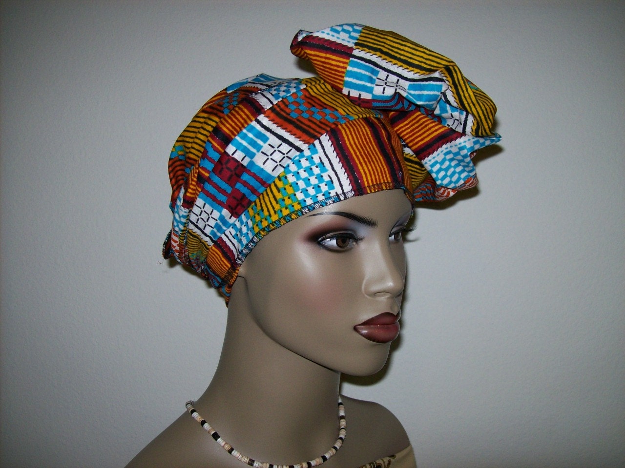 Kente African head wrap fabric Head Scarf Fabric Extra Long/