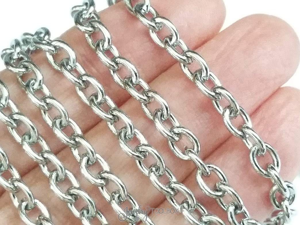 Oval Link Chain Stainless Steel Jewelry Chain Bulk Chain