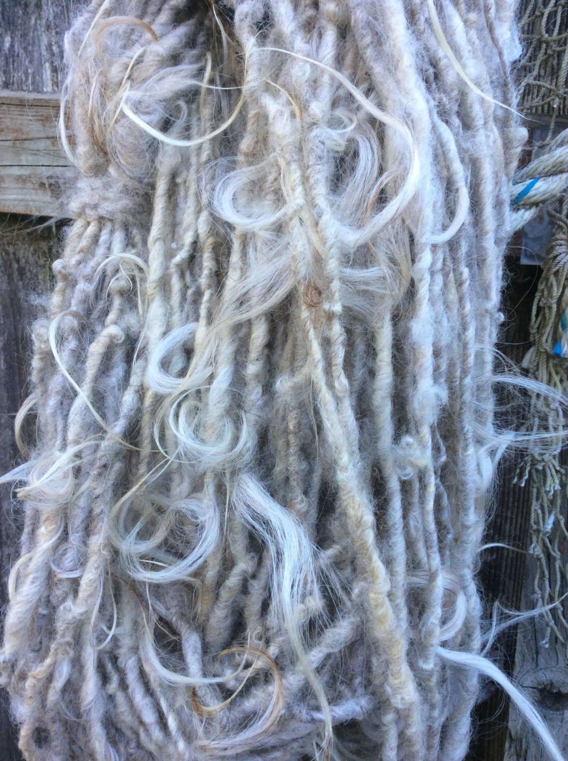 Natural Colored Lock Spun Natural Colored Lock Spun