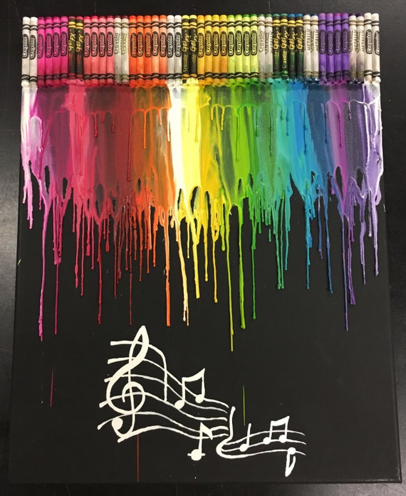 Music crayon art painting