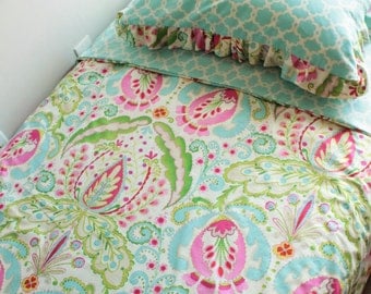 Kumari Twin Size Duvet Cover bedding set with sham.