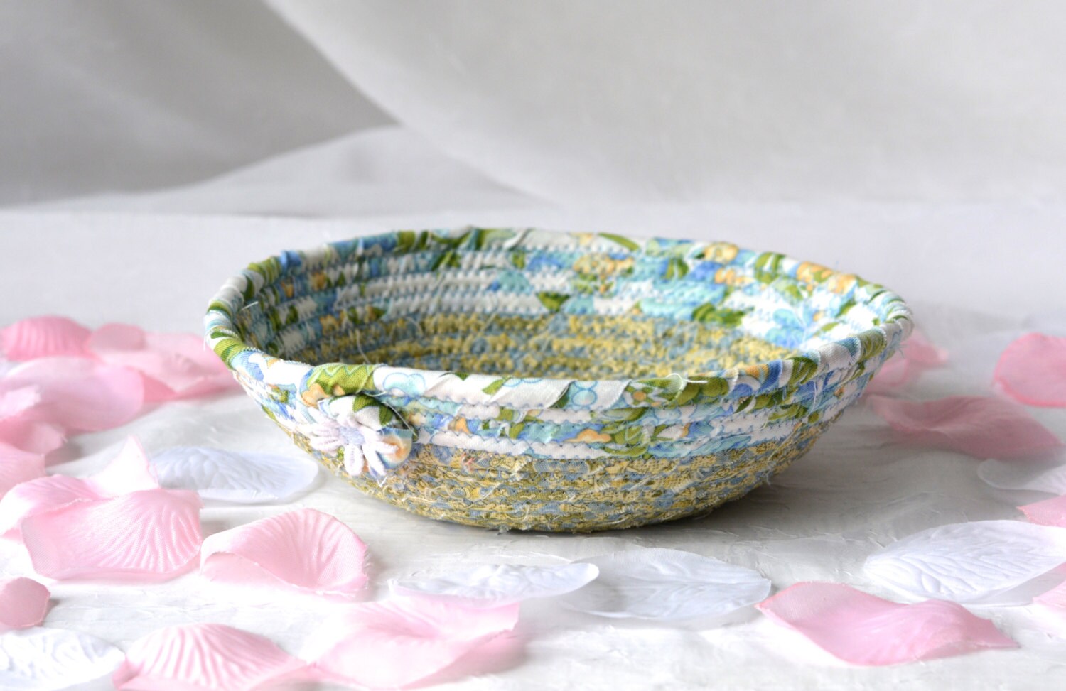 Shabby Chic Bowl Key Holder Tray Lovely Blue Bowl Dresser